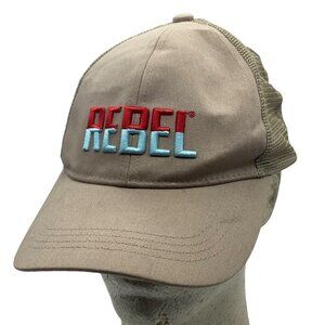 Folsom Rebel Fisherman Fishing Baseball Cap Hat Adult OSFM‎ Two Tone Embroidered